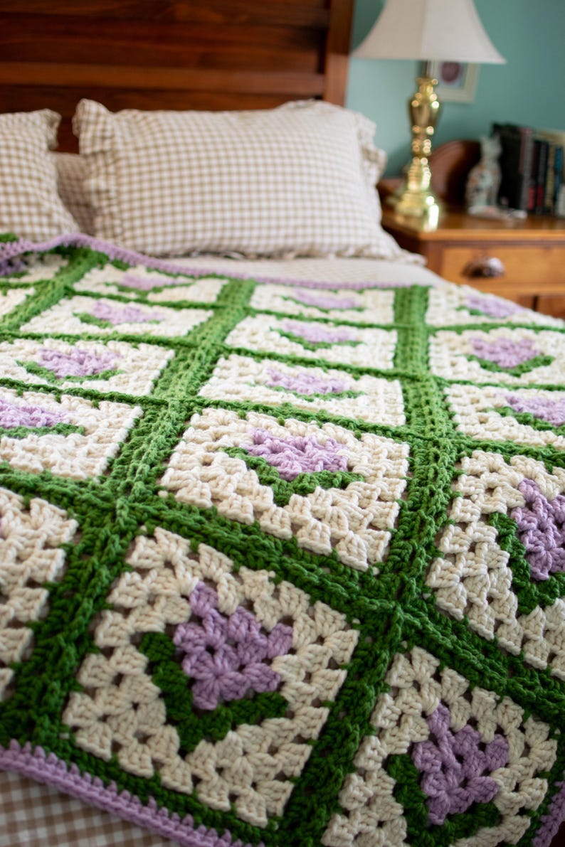 Garden Bloom Blanket Crochet Pattern