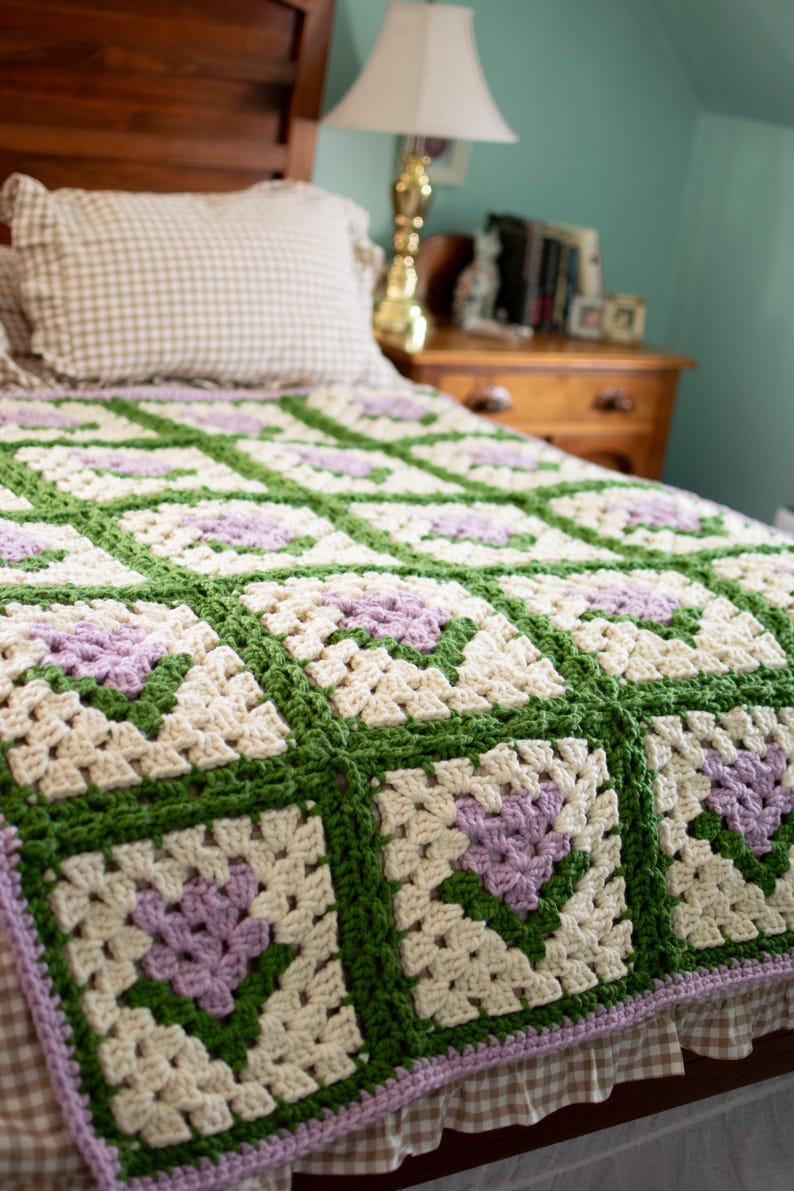 Garden Bloom Blanket Crochet Pattern