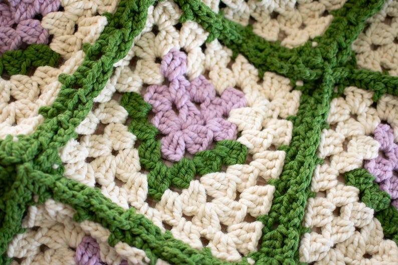Garden Bloom Blanket Crochet Pattern