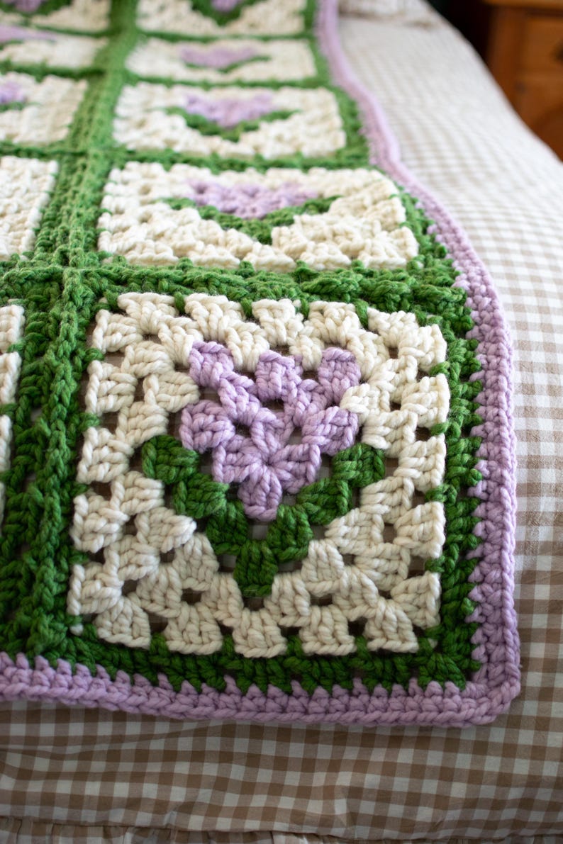 Garden Bloom Blanket Crochet Pattern