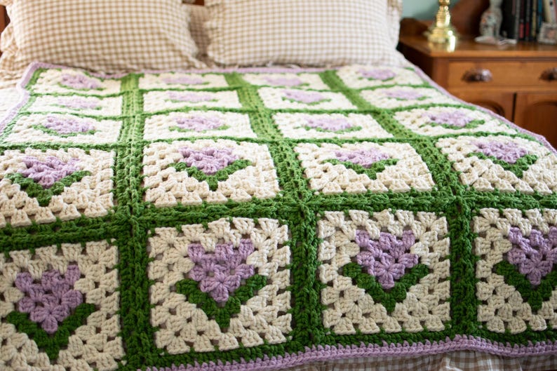 Garden Bloom Blanket Crochet Pattern