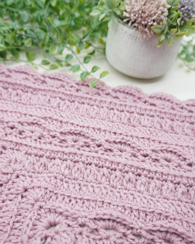 Rose Square Blanket Crochet Pattern