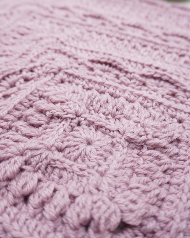 Rose Square Blanket Crochet Pattern