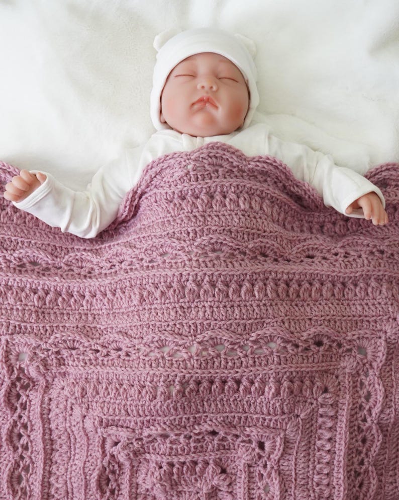 Rose Square Blanket Crochet Pattern