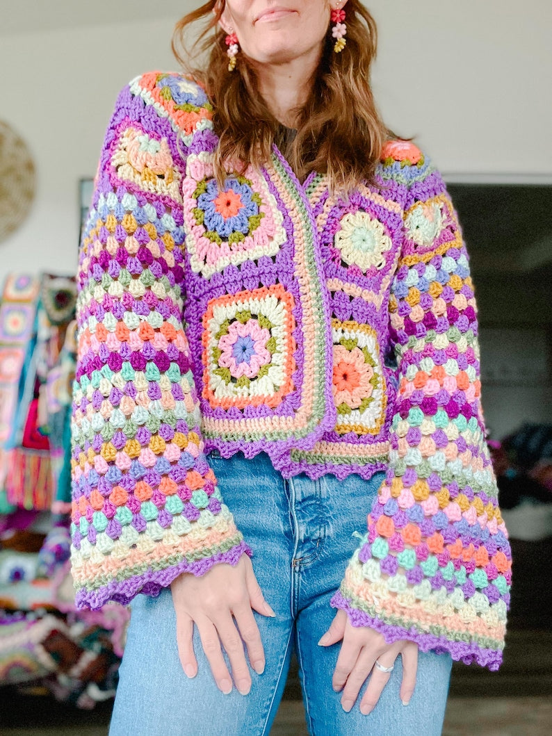 Patchwork Cardigan Crochet Pattern