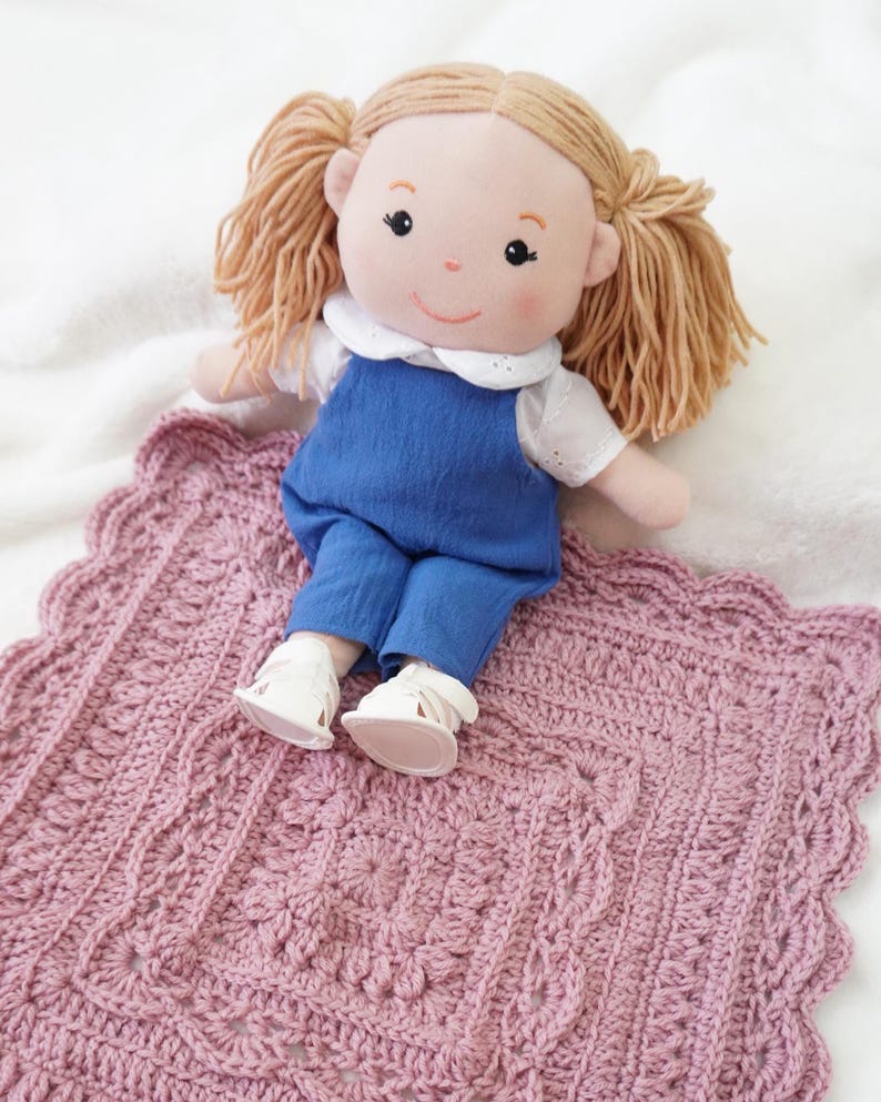 Rose Square Blanket Crochet Pattern