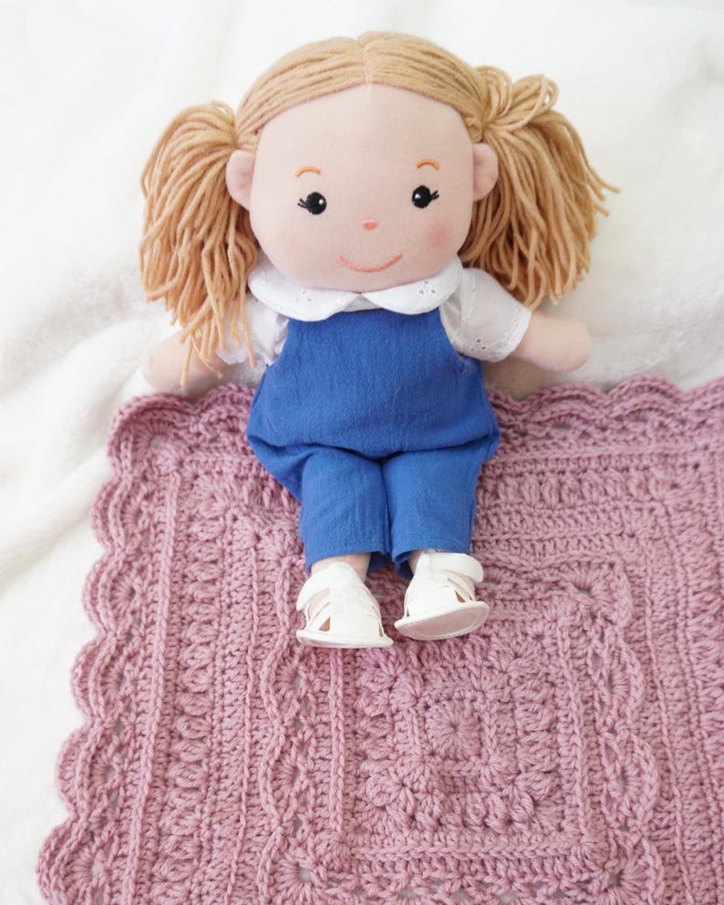 Rose Square Blanket Crochet Pattern