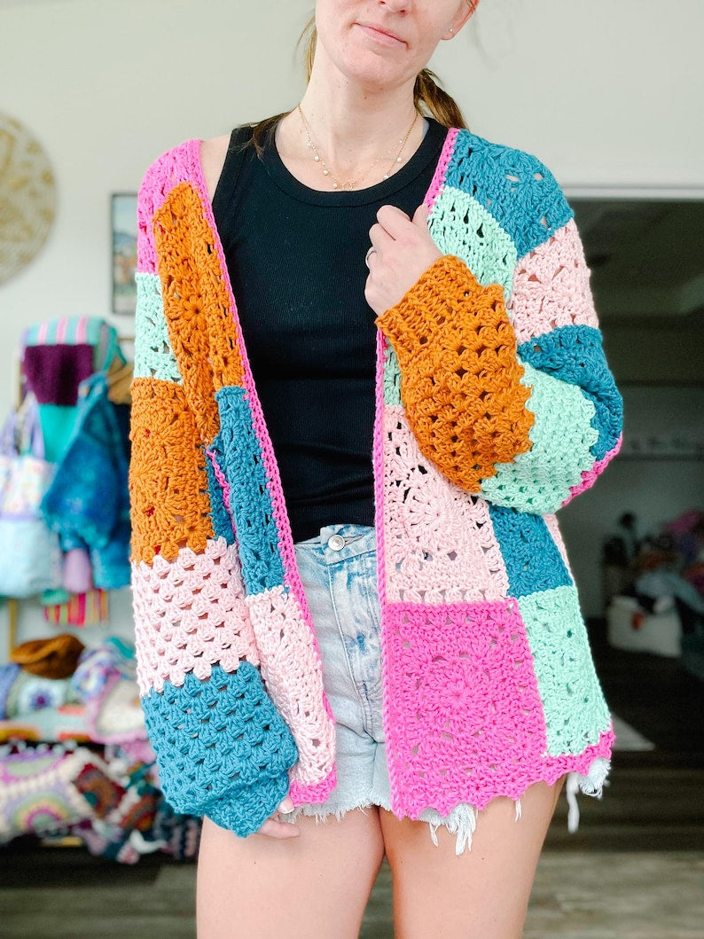 Patchwork Cardigan Crochet Pattern