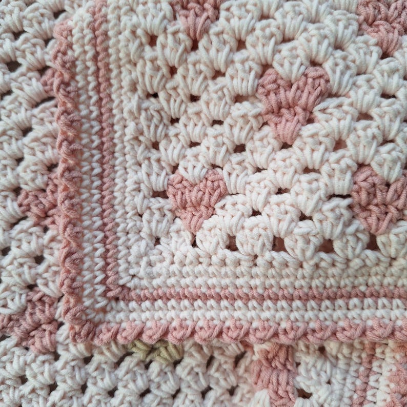 Blush Hearts Baby Blanket Crochet Pattern