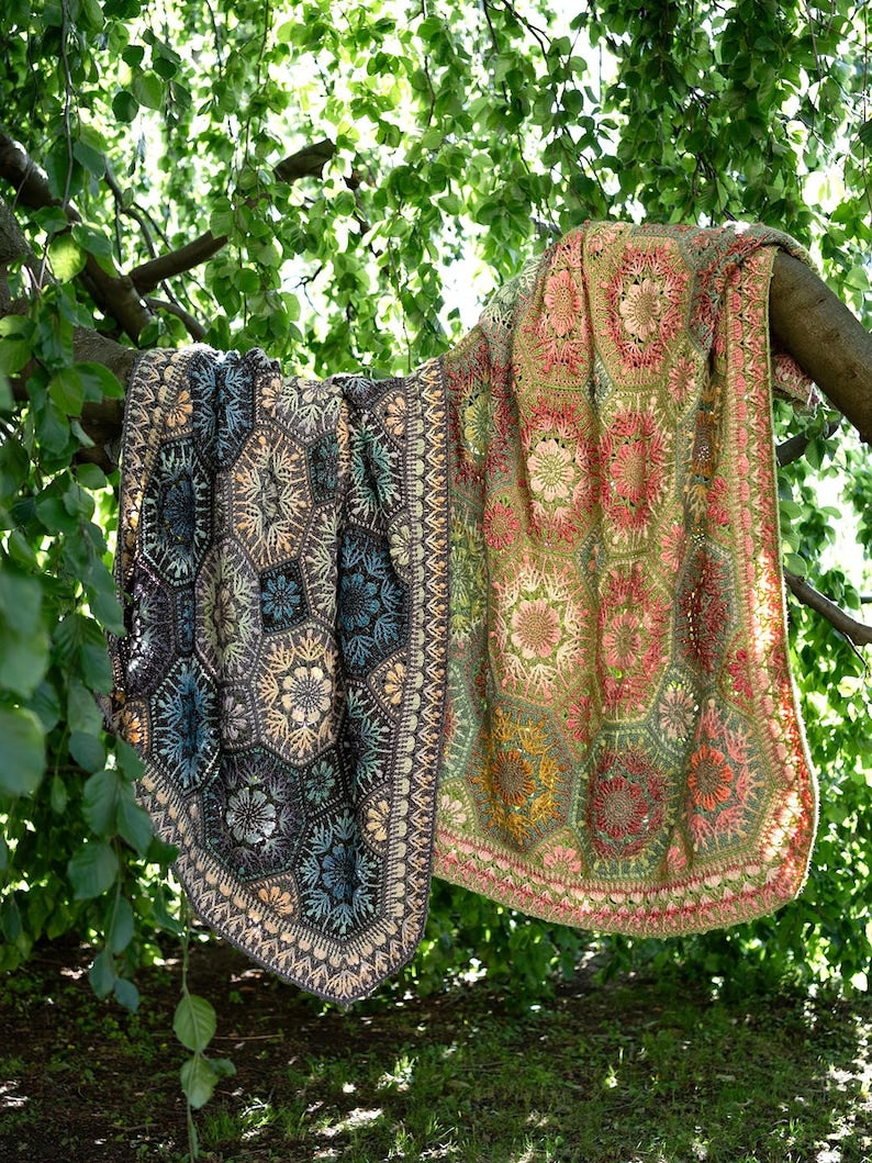 Textured Flower Blanket Crochet Pattern