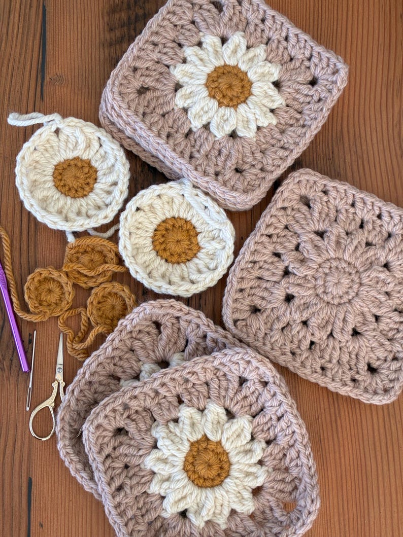 Bloom Square Blanket Crochet Pattern