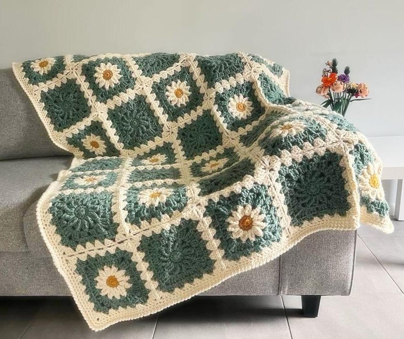 Bloom Square Blanket Crochet Pattern