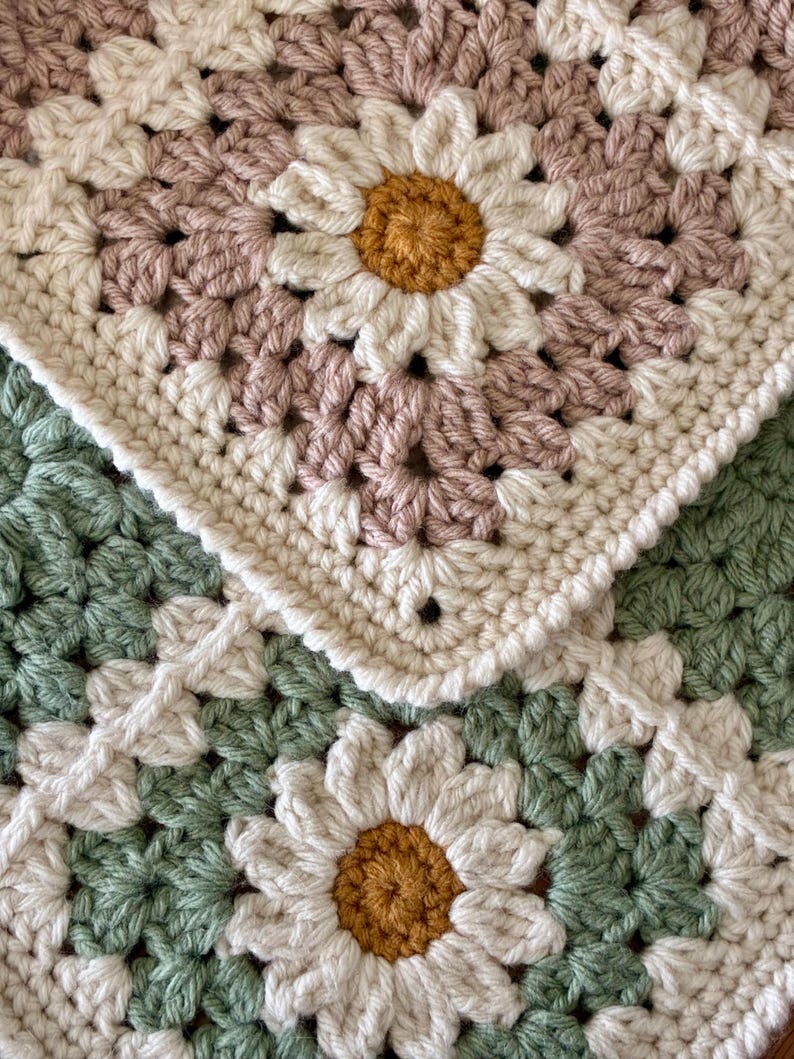 Bloom Square Blanket Crochet Pattern