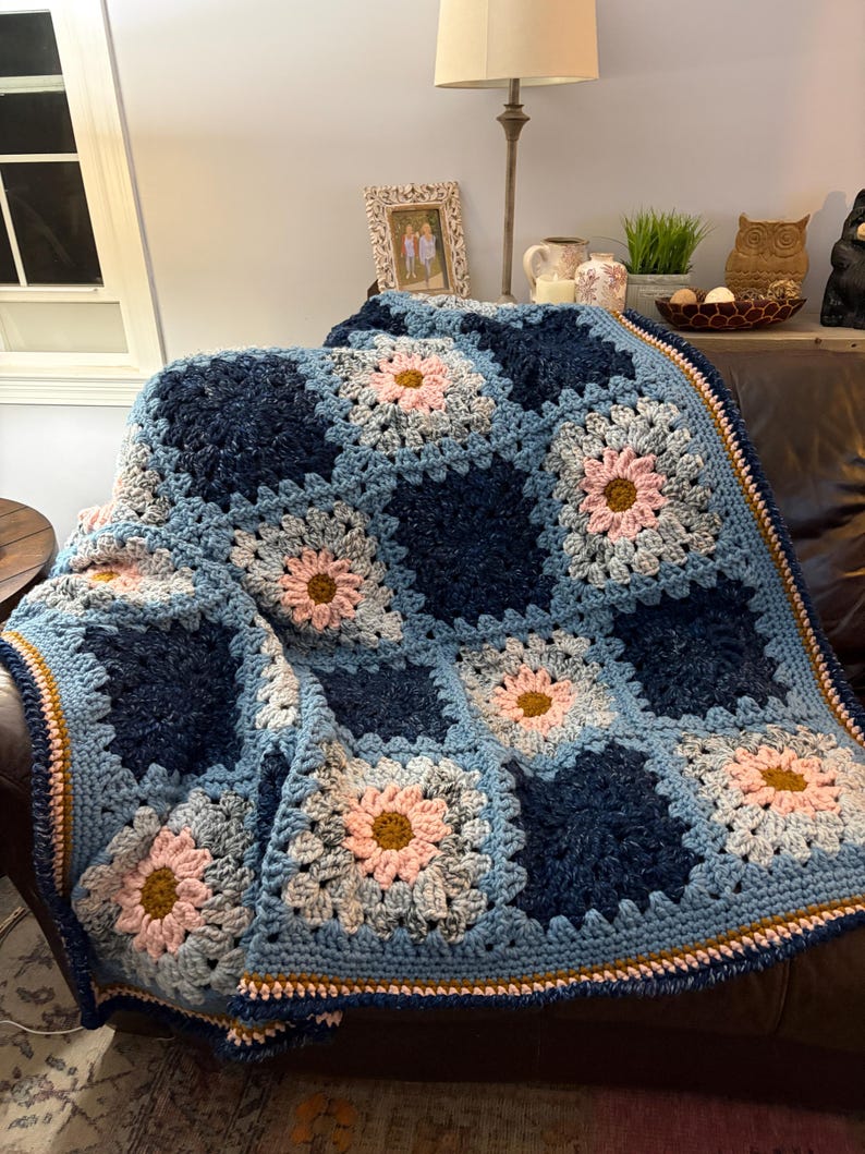 Bloom Square Blanket Crochet Pattern
