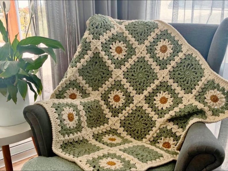 Bloom Square Blanket Crochet Pattern