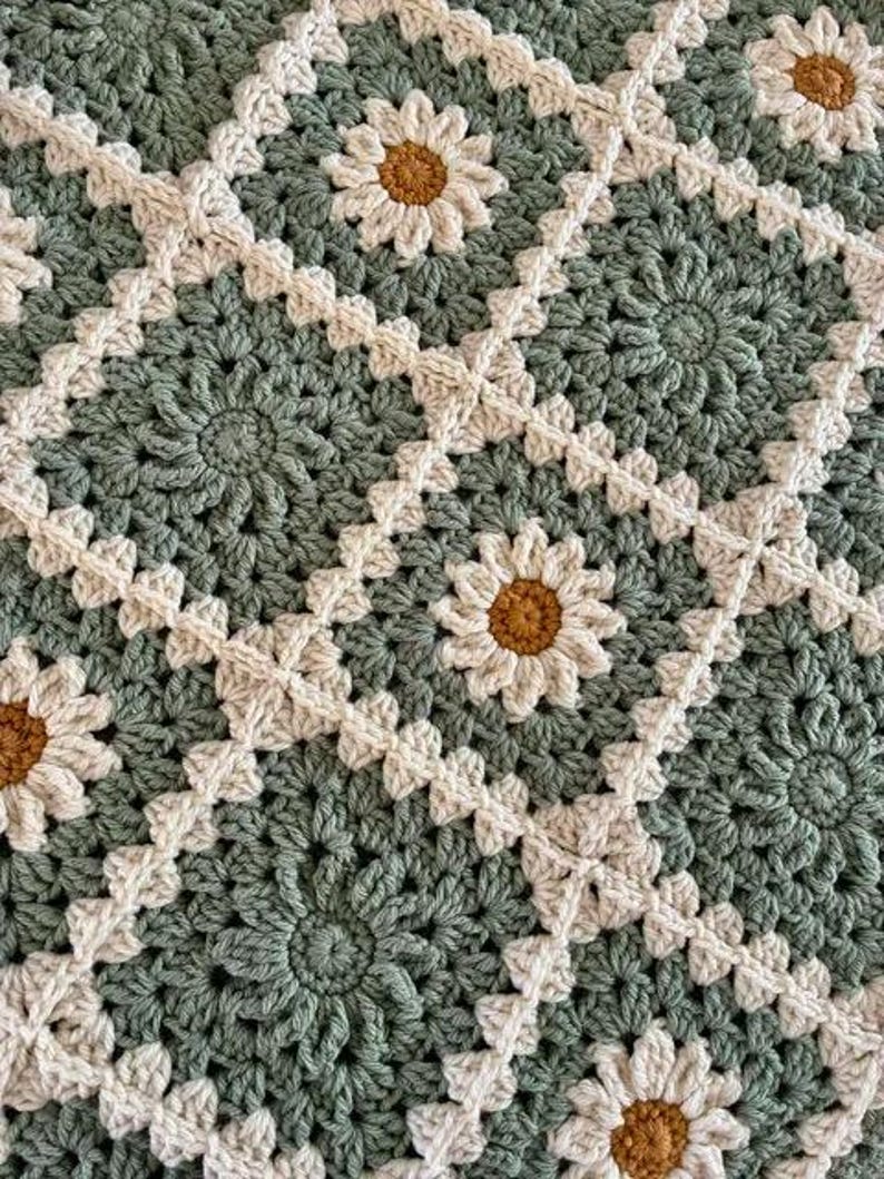 Bloom Square Blanket Crochet Pattern